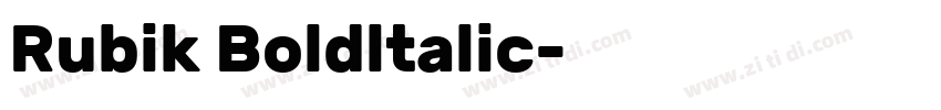 Rubik Boldltalic字体转换